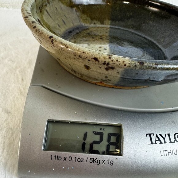 Artisan Studio Pottery Stoneware Bowl Signed Handcrafted Bowl Earthy Glaze 87' - Picture 8 of 8